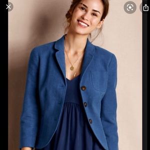 NWT Lands End Canvas Size 4 Cotton Blazer